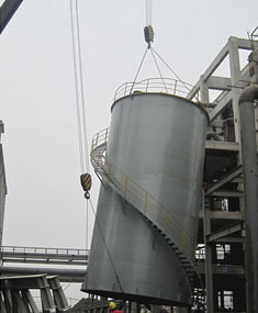 电石料仓安装